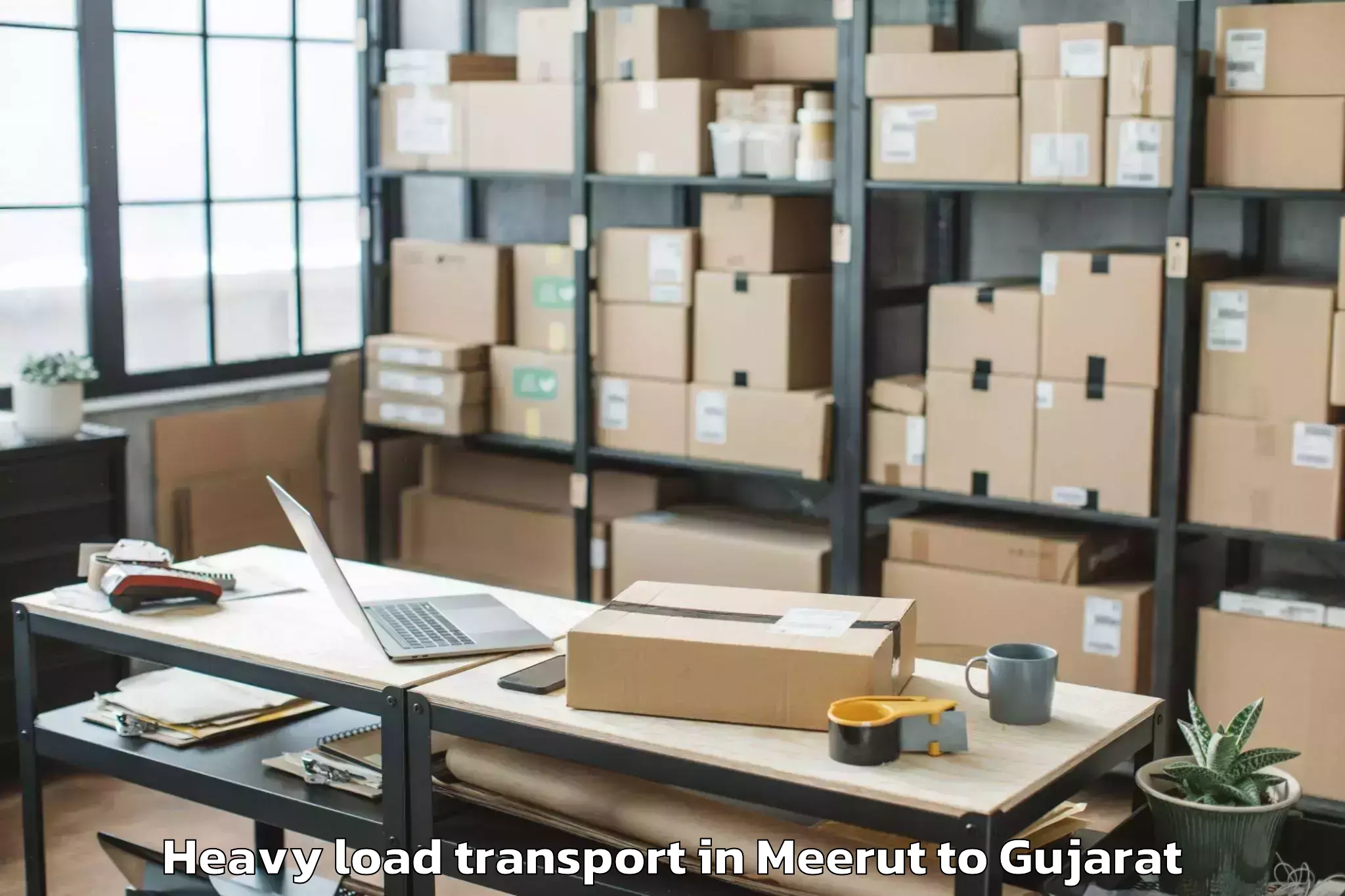 Affordable Meerut to Mundra Heavy Load Transport